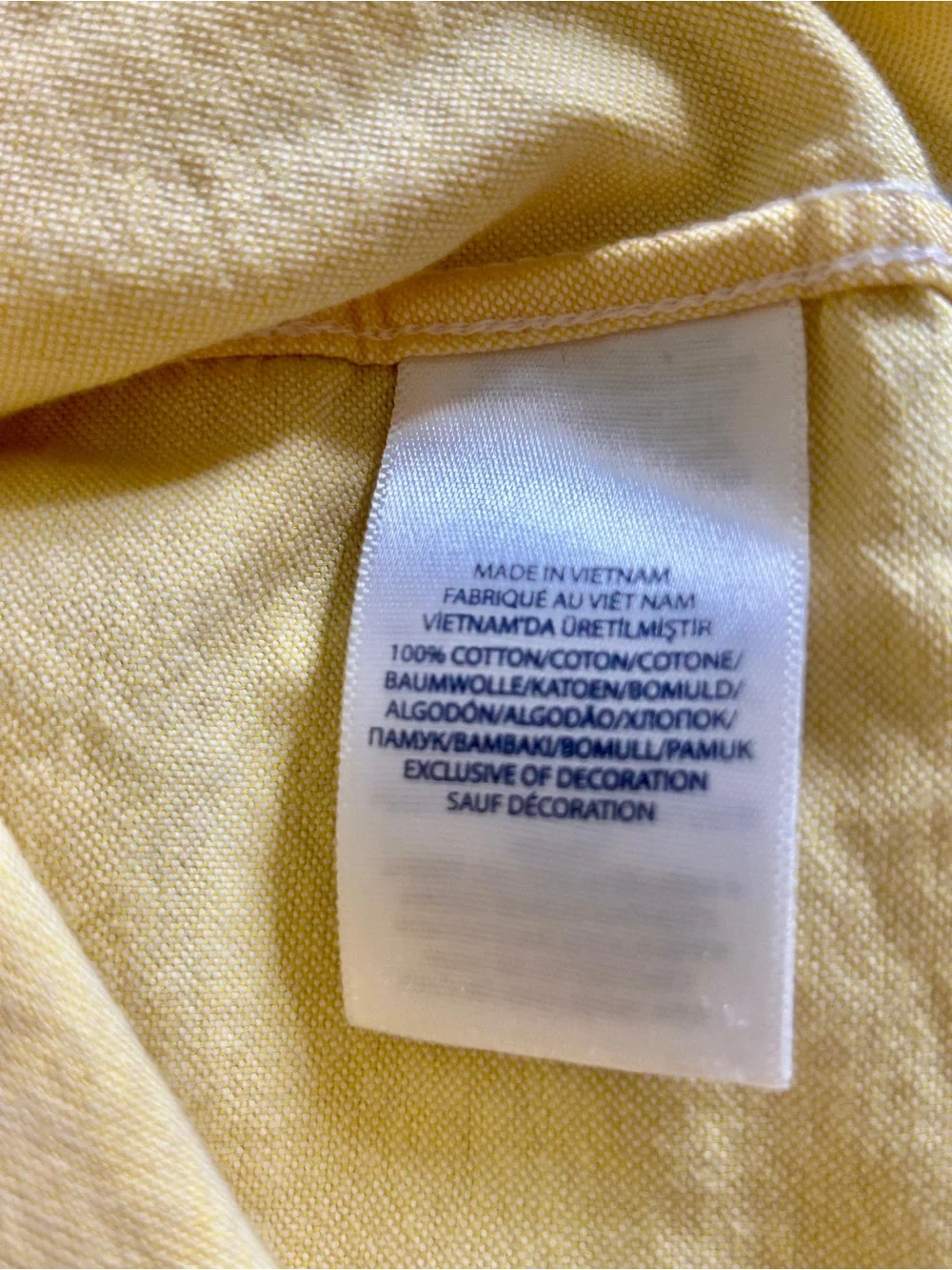 Ralph Lauren Kids Classic Button-Down Oxford Shirt Yellow Size 8 Preppy Designer